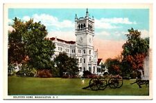 Soldiers Home, Scott Building, Cannons, Washington, DC Postcard picture