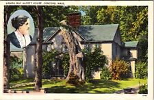 Concord MA-Massachusetts, Louisa May Alcott House, Portrait Vintage Postcard picture