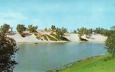 Marquette Lagoon and Dunes Gary Indiana Vintage Chrome Postcard Unposted picture
