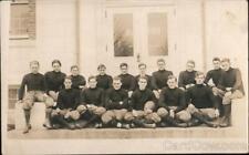 RPPC Football Team on Steps,circa 1910 Real Photo Post Card Vintage picture