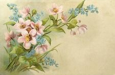 1907 Greetings Floral Picture Postcard ~ Embossed ~ Printed In Germany ~ #-5202 picture