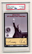 President Jimmy Carter Signed Cut Custom Photo Display PSA/DNA Slab Full Name picture