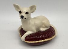 Vintage Beswick Chihuahua on Pillow/Cushion/Bed Dog Figurine England picture