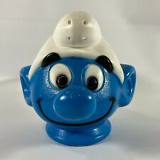 RARE Vintage 1982 H-G Toys Blow Mold Smurf Flower Sprinkler Watering Can PEYO picture