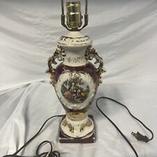 Vintage Martha And George Washington Courting Couple Porcelain Lamp Works ￼ picture