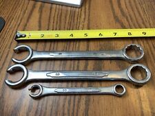 (3) Metric Tools Drop-Forged 10mm, 19mm, 21mm Flare Nut Brake Wrench Mechanic picture