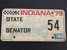 1979 Indiana State Senator License Plate Tag IndyCar Indy Race 54 Indianapolis picture