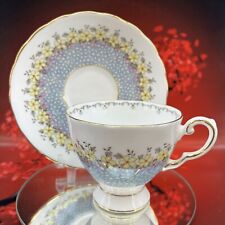Tuscan Plant Grey Floral Demitasse Cup And Saucer England Teacup ￼BX3 picture