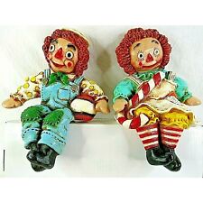 Vintage Raggedy Ann Andy Shelf Sitters Universal Statuary 1969 picture
