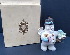 LENOX 2000 Annual SNOWMAN ORNAMENT Ringing In The New Year With Box picture