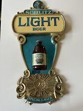 Vintage 3D Schlitz Light Beer Sign Special Lager 1976 96 Calories Blue & White picture