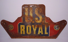 1940s Old Vintage US ROYAL TIRES SIGN VINTAGE US RUBBER COMPANY ADVERTISING SIGN picture