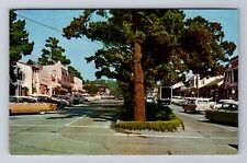 Carmel CA-California, Ocean Avenue, Antique, Vintage Souvenir Postcard picture