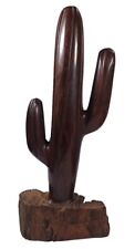 Vintage Solid Ironwood Saguaro Cactus Hand carved  Sculpture Large 13