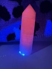 3 In Pink Calcite Tower Point UV REACTIVE Beautiful Pink Glowing picture