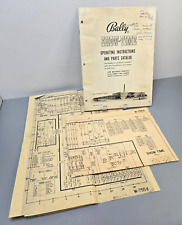1957 Show Time Pinball Manual And Game Schematic Wiring Diagram Original picture