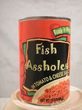 APRIL FOOLS Gag Label - Fish Ass Holes in Sauce Funny Christmas Stocking Stuffer picture