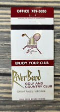 Vintage Riverbend Golf And Country Club Great Falls Virginia Matchbook Cover hh picture