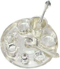 Silver Plated Pooja thali Set 8 Inch for gift Diwali, Home ,Temple, Office us picture