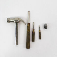 Vintage GAM Claw Hammer Brass Flathead Nesting Screwdriver Handle 5-1 Multitool picture