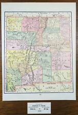 Vintage 1894 NEW MEXICO TERRITORY Map 11