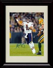 16x20 Framed Mitchell Trubisky Autograph Replica Print - Making The Throw picture