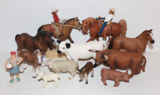 Schleich Horses Farm Lot Highland Galloway Cow Lamb Riders Donkey Clydesdale picture