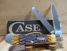 NIB Case Amber Bone Peach Seed Jigged Trapper 6254 Pocket Knife (2024) - 00164 picture