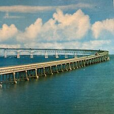 Postcard MD Chesapeake Bay Bridge Aerial View Colourpicture D.E. Traub 1950s picture