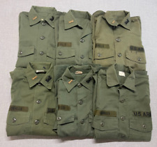 Lot of 6 Vintage US Army Shirt Medium Utility Poly Cotton Durable Press OG-507 picture
