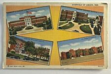 Vintage Postcard, Hospitals of Omaha Nebraska, Linen, Posted 1949 picture