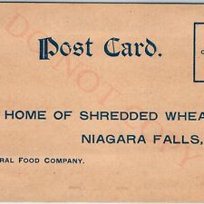 c1910s Niagara Falls, NY Natural Food Co Advertising Postcard Shredded Wheat A45 picture