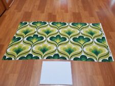Awesome RARE Vintage Mid Century retro 70s green yellow floral drop wide fabric picture