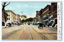 c1905s View of Elm Street, Manchester New Hampshire NH Antique Unposted Postcard picture
