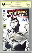 Superman Unchained #1 Lee SDCC B&W Variant CBCS 9.8 SS Lee/Snyder 2013 picture