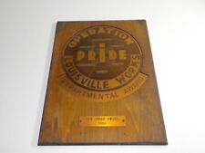 International Harvester IH Louisville Plant 1964 New Ideas Award Contest Plaque picture