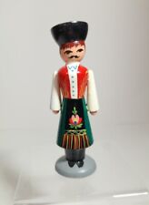 Old Vintage Hungarian Figurine Man Father Wooden Hand Painted Wood Decor picture