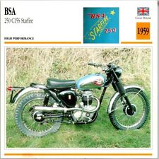 BSA 250 C15S Starfire 1959 Great Britain Edito Service Atlas Motorcycle Card picture