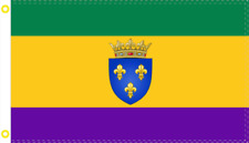 FRENCH QUARTER MARDI GRAS FLAG NEW ORLEAN 3'X5' FEET LOUISIANA ® 100D USA BANNER picture