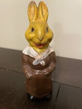 Antique German Painted Paper Mache Rare Bunny Candy Container picture
