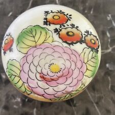 Vintage Japan Hand Painted Floral Lidded Trinket Jewelry Box picture