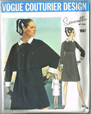Vogue Couturier Design Pattern 1997 Simonetta Size 8 Bust 31.5 1960's Vintage picture