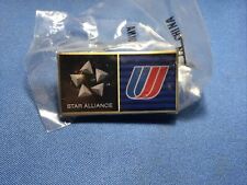 Vintage United Airlines Star Alliance Aviation Pin Badge Lapel Tack New picture