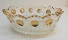Gold Trimmed Scalloped Edges Vintage Glass Dish picture