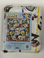 VTG Looney Tunes Blanket Fits Full & Twin Bed 72