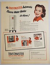 1948 Print Ad Toastmaster Automatic Electric Water Heaters McGraw Electric  picture