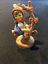 Vintage 1950’s Hummel Girl Sitting On Free Branch Ornament Made In Hong Kong picture