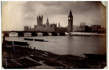 England, London, Podul Westminster, G.W.W. Vintage print, albumin print print   picture