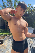 Shirtless Male Muscular Workout Weights Hunk Outside Hunk PHOTO 4X6 H341 picture