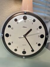MCM Waltham Glass Dome Wall Round Clock Metal Dial 9